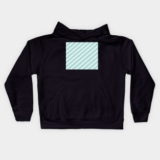 Diagonal lines - Blue and white. Kids Hoodie